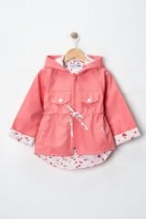 Kız Çocuk Yağmurluk – Kapüşonlu renkli astarlı su geçirmeyen Mevsimlik Mont (2-9 Yaş)