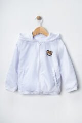 Seramis Erkek Çocuk Kapüşonlu Mevsimlik-Rüzgarlık Mont–Fermuarlı, Ayıcık Nakışlı Şık Tasarım 2-9 Yaş