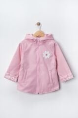 Seramis Kapüşonlu Çocuk Yağmurluk – Çiçek Desenli, Su Geçirmez, Fermuarlı, 2-9 Yaş Kız Çocuk Montu